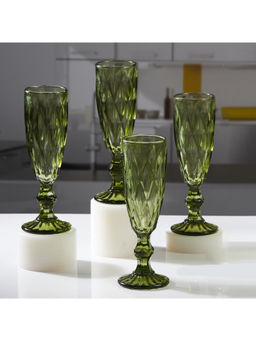 Kookee - Green Crystal Wine Glass (Set Of 4)