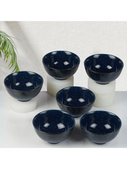 Kookee - Blue Ceramic Mixing & Snack Bowl (Set Of 6)