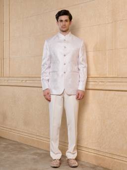 TASVA - Pearl Blush Bandhgala With Pant