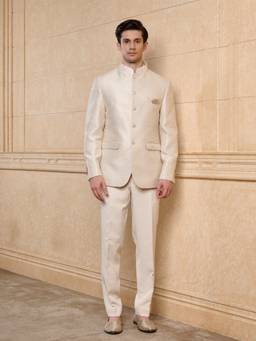 TASVA - Ivory Crown Legacy Bandhgala With Pant