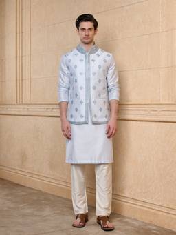 TASVA - Azure Regal Kurta With Jacket & Pant