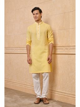 TASVA - Yellow Chikankari Kurta Pant