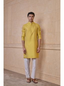 TASVA - Yellow Ochre Jacquard Kurta Pant