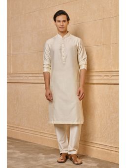 TASVA - Ivory Jacquard Kurta Pant