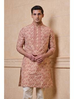 TASVA - Beige All Over Printed Single Kurta