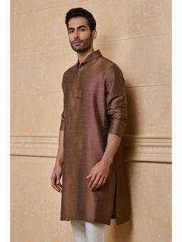TASVA - Brown Classic Solid Single Kurta