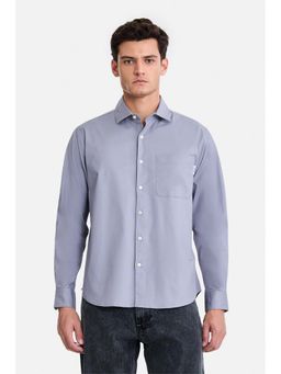 Snitch - Grey Solid/Plain Collar Neck Shirt