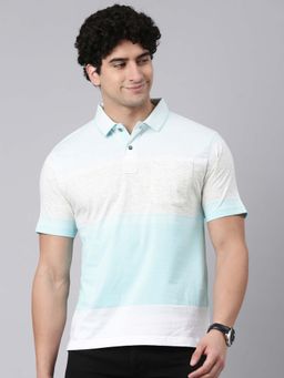 Classic Polo - Multi-Color Colorblock Collar Neck Polo T-Shirt