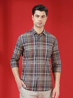 CRIMSOUNE CLUB - Multi-Color Checks Collar Neck Shirt