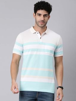 Classic Polo - Multi-Color Colorblock Collar Neck Polo T-Shirt