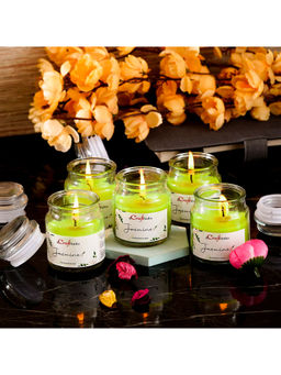 eCraftIndia - Set Of 5 Jasmine Scented Jar Candle