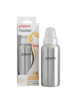 Pigeon - Plastic Hood & Cap Steel Bottle (12-18 Months)