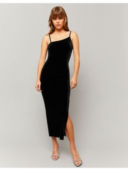 TALLY WEiJL - Black Velvet Midi Dress