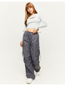 TALLY WEiJL - Grey Cargo Parachute Pants