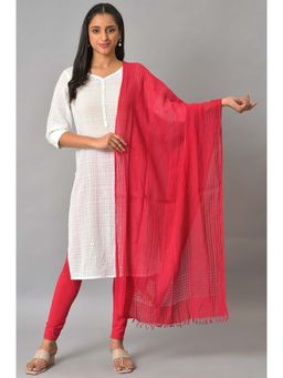 Aurelia - Red Yarn-Dyed Premium Dupatta