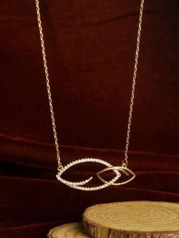 PRITA - Dual Leaf Rose Gold Necklace