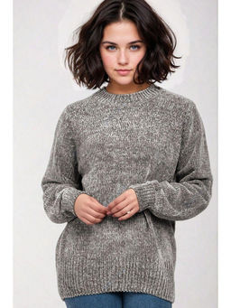 KOTTY - Grey Sweater Relaxed Fit for Winter