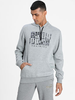 Puma - Performance Graphic Hoodie Men Gray Hoodie