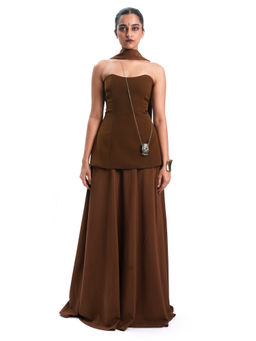 MAMKAM - Brown Ira Solid Skirt