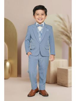 Lagorii - Boys Blue Blazer with Shirt-Waistcoat and Pant-Bow Tie