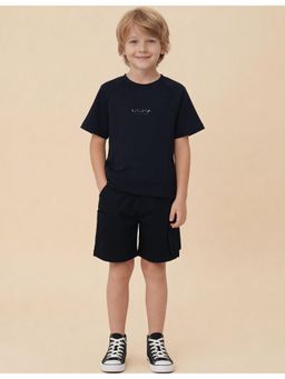 U.S. POLO ASSN. - Boys Black Solid Regular Fit T-shirt