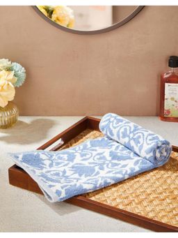 Fabindia - Blue Gadh Kamal Woven Cotton Hand Towel (S)