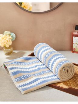 Fabindia - Blue Haseena Hand Woven Cotton Bath Towel