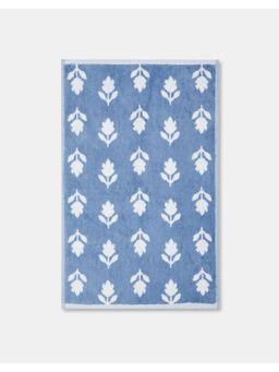 Fabindia - Blue Smriti Woven Cotton Hand Towel (S)