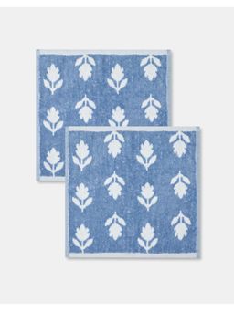 Fabindia - Blue Smriti Woven Cotton Face Towel Sets (S)