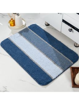 Saral Home - TRIS Soft Thick Anti-Skid Bath Mats Stripe - Blue