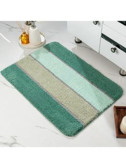 Saral Home - TRIS Soft Thick Anti-Skid Bath Mats Stripe - Green