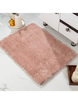 Saral Home - GIA Soft Microfiber Non Slip Fluffy Soft Bath Mats Solid - Pink