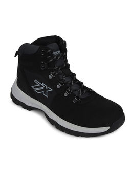 LIBERTY - Leap7x PLATINUM-E Sports High Ankle Lace-Up Trekking Shoes For Men - Black