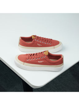 Pepe Jeans - Men’s Canvas Platform Sneakers - Red