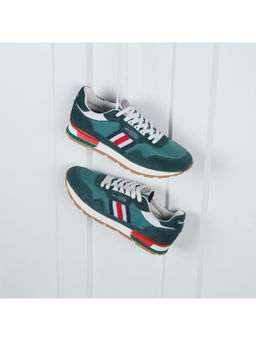 Pepe Jeans - Men's Retro-Inspired Green Sneakers