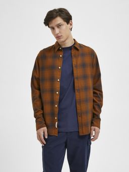 Selected - Brown Check Full Sleeves Shirt