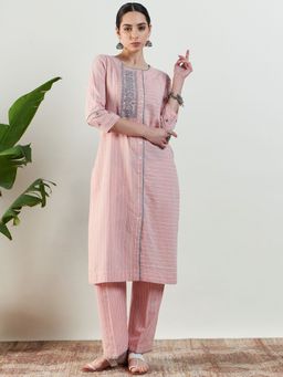 STADO - Pink Kurta with Pant (Set of 2)