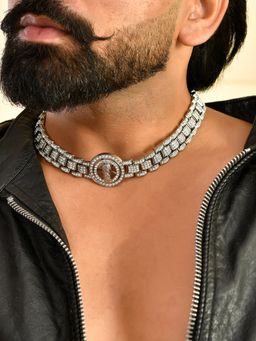Voylla - Eclipse Luxe American Diamond Men's Necklace