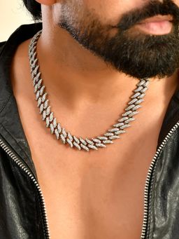 Voylla - Eclipse The Gentleman American Diamond Men's Necklace