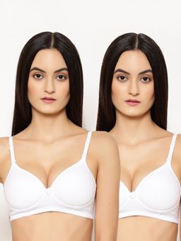 Floret - Wirefree Padded Seamless Bra - White