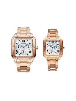 Alexandre Christie - Rose Gold Couple Multifunction Quartz Watch (2B18MFBFRGSLBA) (M)