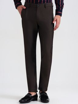 Wyre - Brown Textured Club Wear Pant
