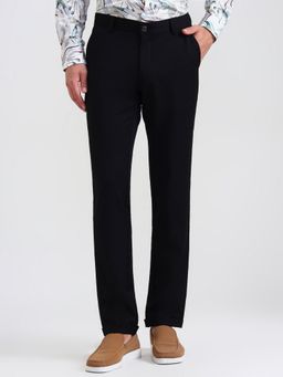 Wyre - Men Black Polyester Slim Pant