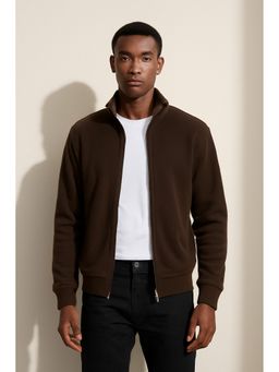 Parcel Yard - Men's Brown Full Zipper Hoodie