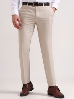 Greenfibre - Men Cream Blended Slim Pant