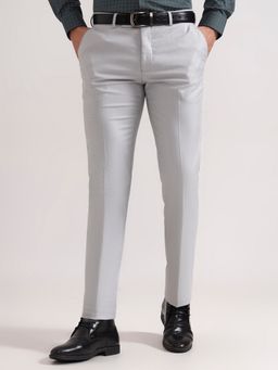 Greenfibre - Men Grey Blended Slim Pant