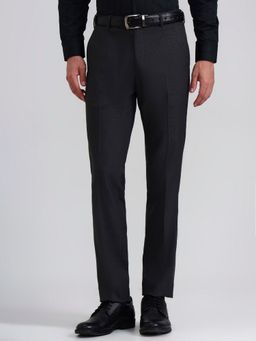 JadeBlue - Men Grey Blended Slim Pant