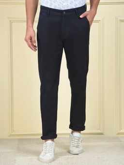CRIMSOUNE CLUB - Men's Navy Blue Solid Pant
