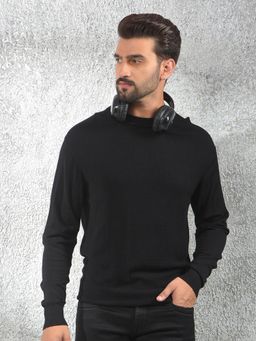 CRIMSOUNE CLUB - Men's Black Jacquard Sweater