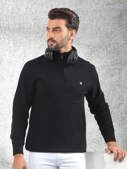 CRIMSOUNE CLUB - Men's Black Knitted Sweater